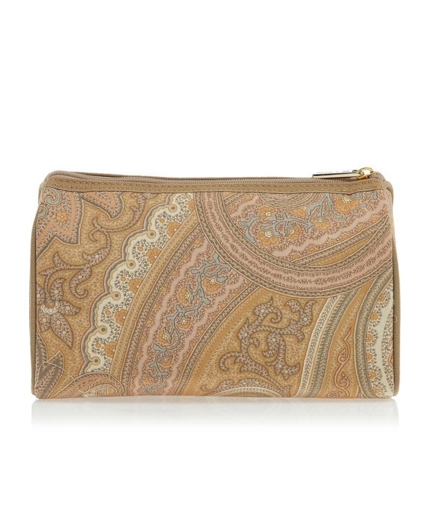 Etro Zippered Clutch In Beige