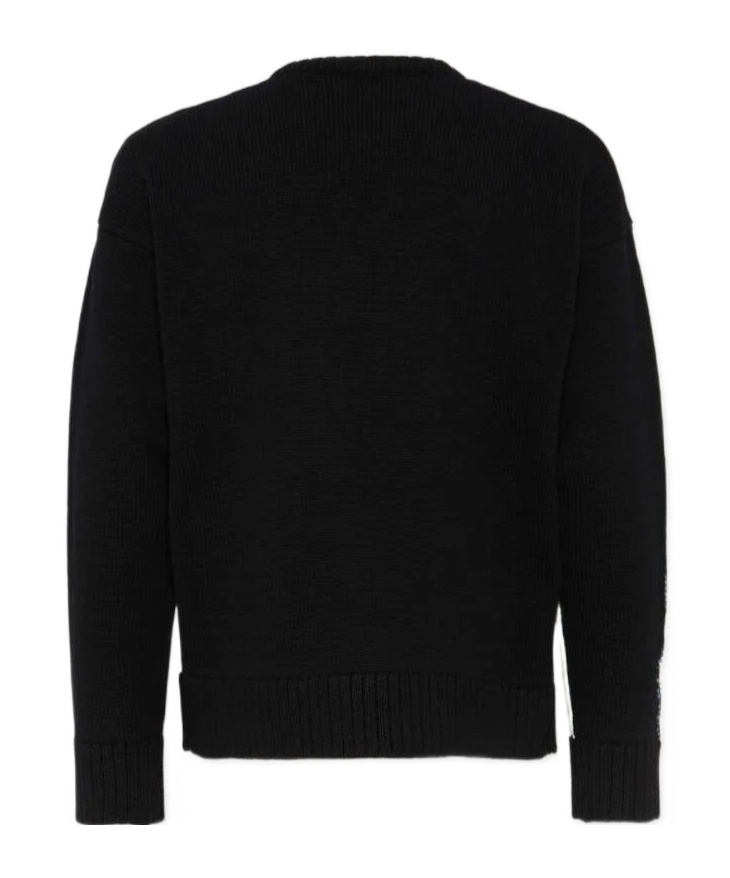 Dsquared2 Two-tone Crew Neck Sweater With Graphic Design