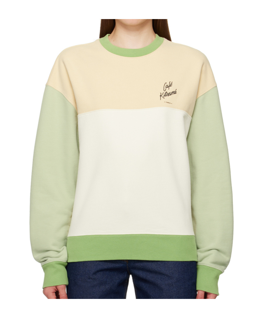 MAISON KITSUNÉ CAFÉ KITSUNE ROUND-NECK SWEATER 