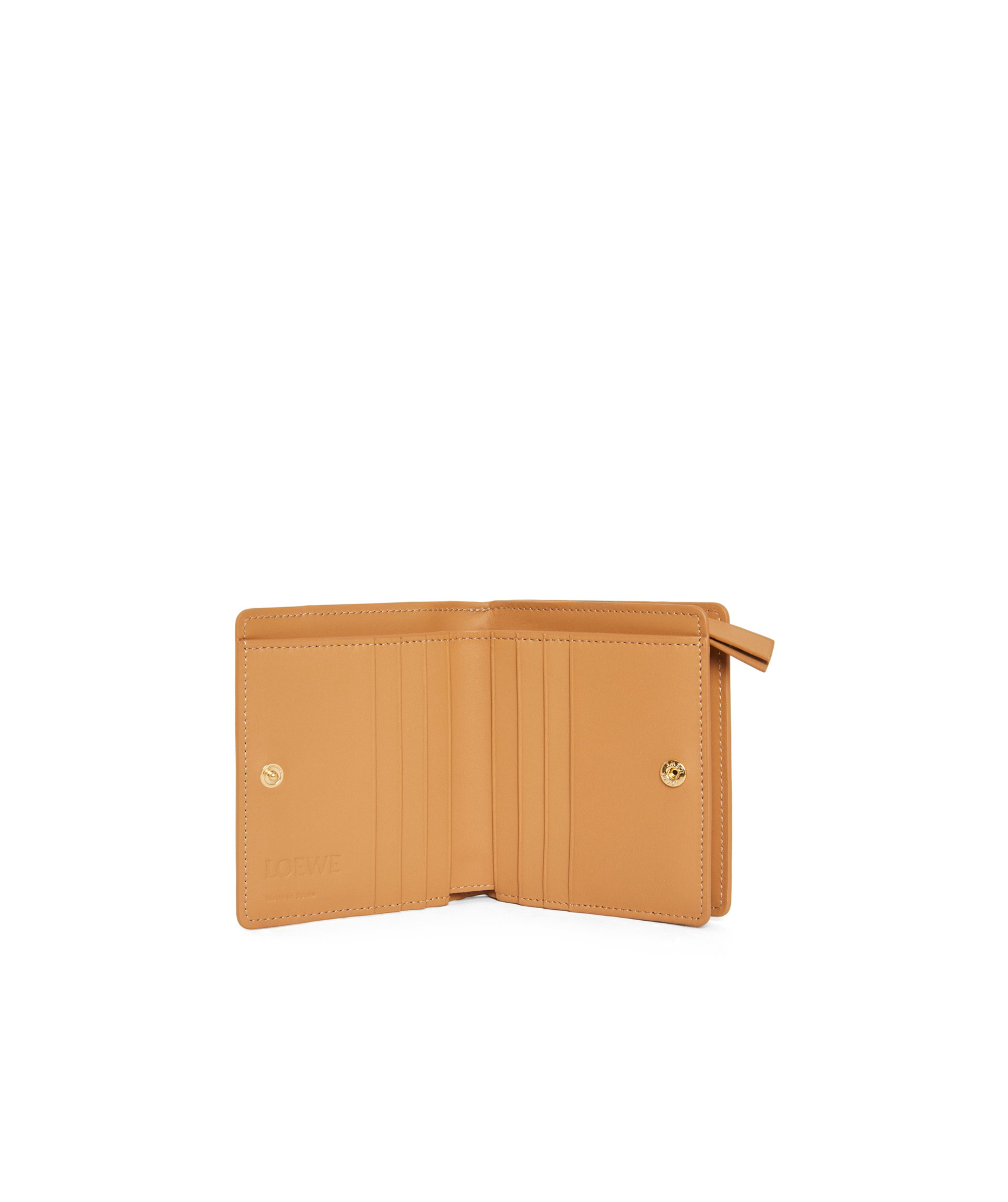 Loewe Puzzle Compact Zipper Wallet In Nude