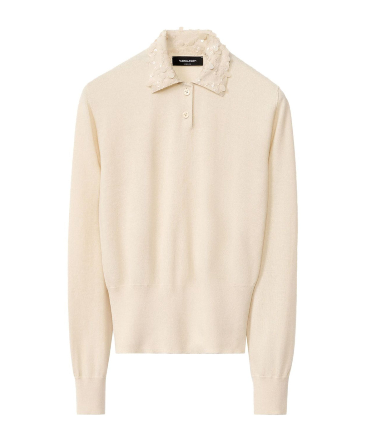 Shop Fabiana Filippi Fine Knit Pullover In Nude