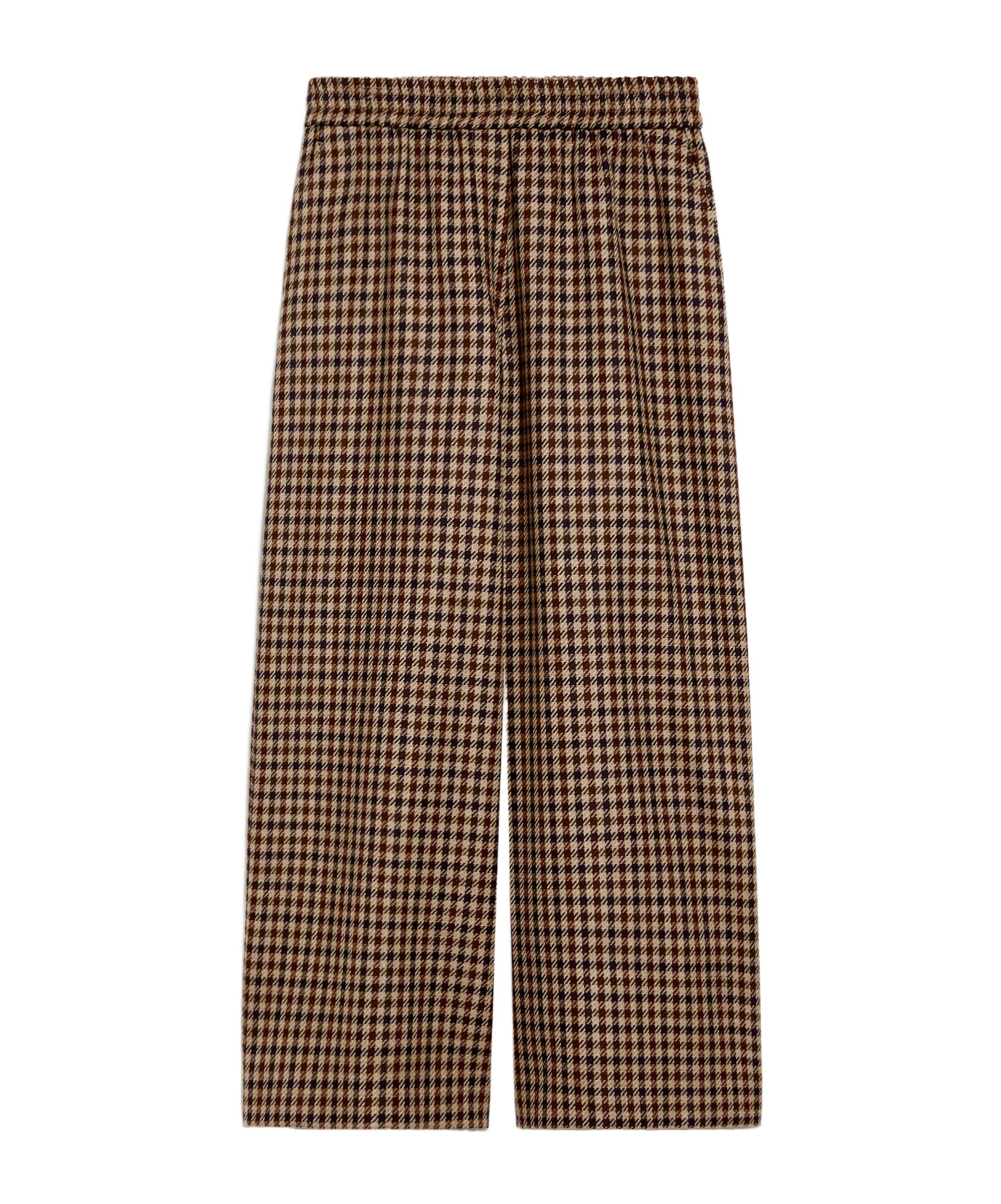 Weekend Max Mara Wool Blend Ebe Wide-leg Pant With Embroidery In Brown
