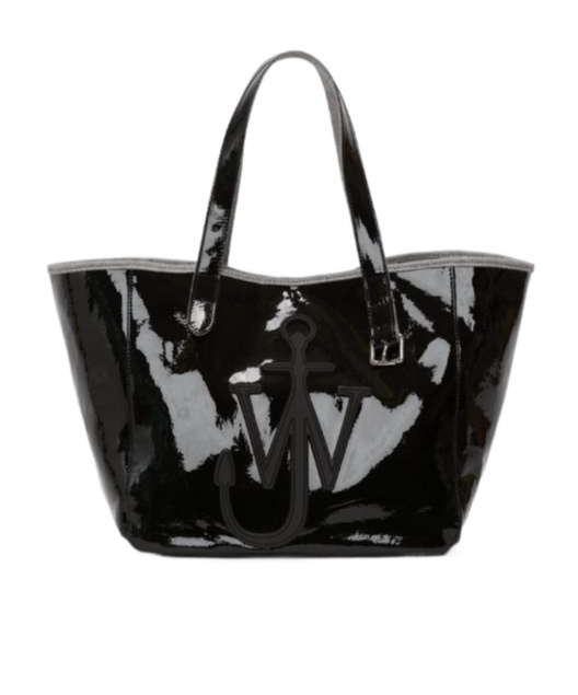 Jw Anderson J. W. Anderson Belt Coated-finish Denim Tote Bag In Black