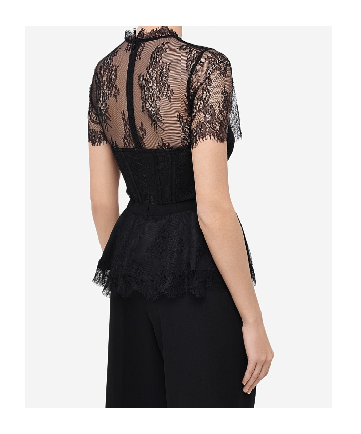 Simkhai Lace-embellished Corset Top In Black