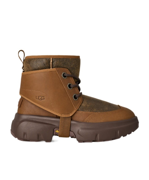 Ugg Ankle Boots With Round Toe And Pull Tab In Animal Print