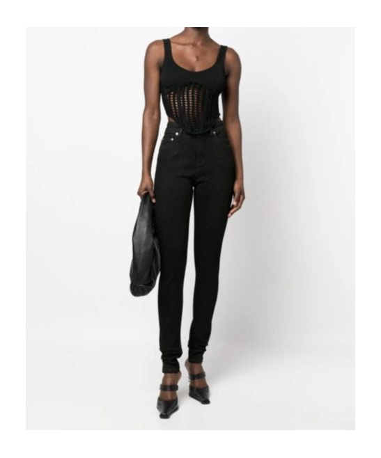 Rick Owens Drkshdw High-waist Skinny-fit Trousers In Black