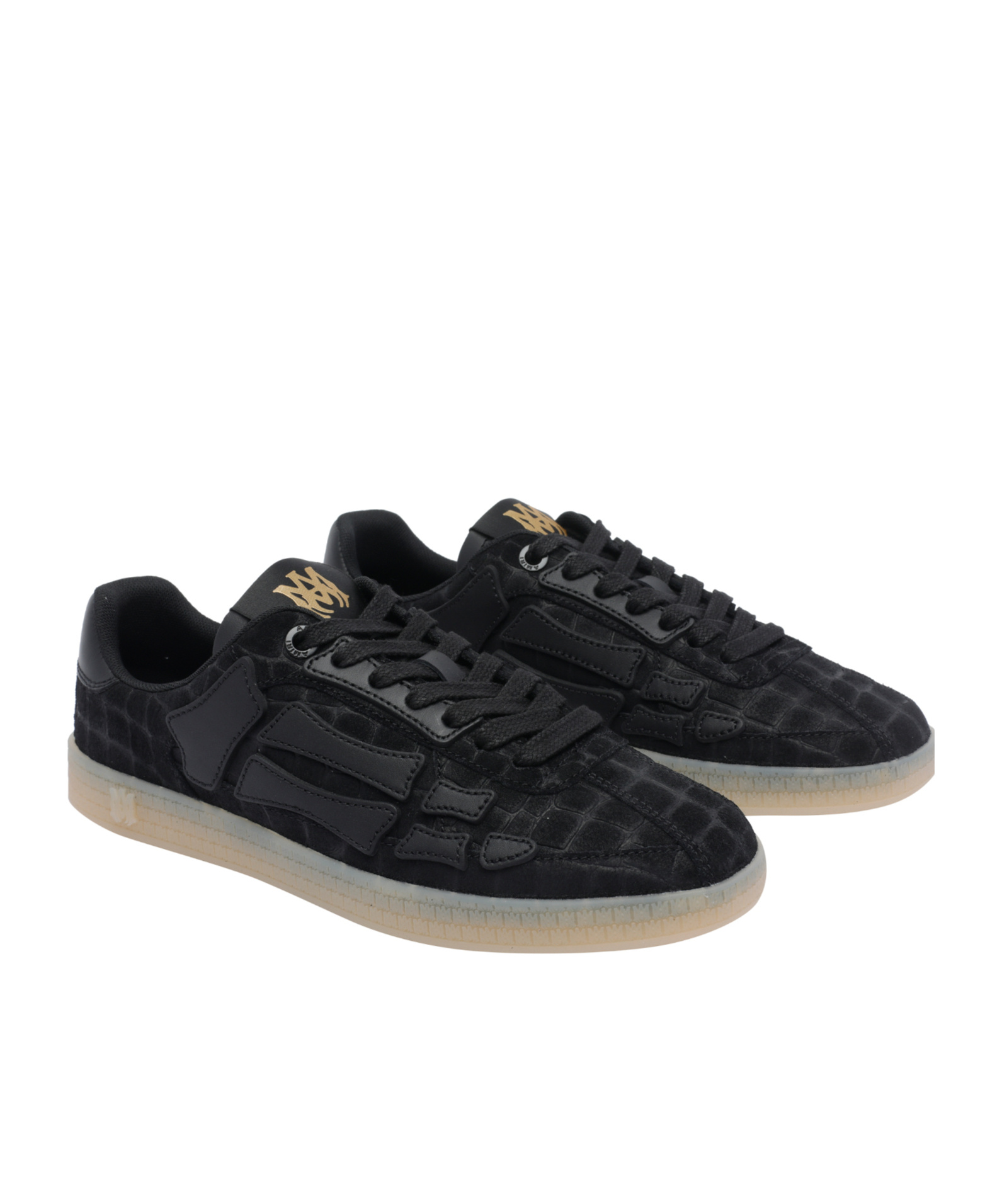 Amiri Round-toe Sneakers In Black