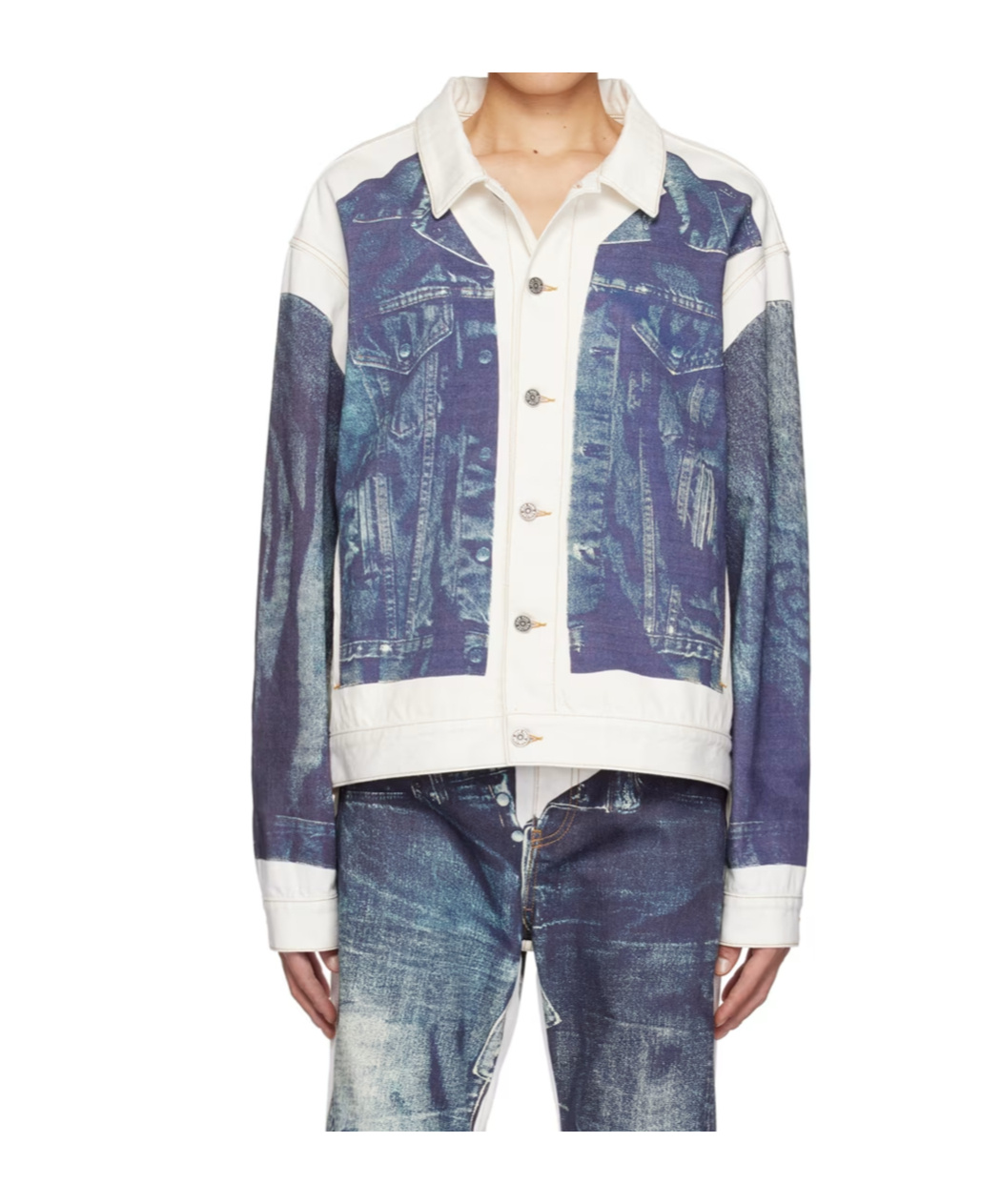 Jean Paul Gaultier Printed Denim Jacket