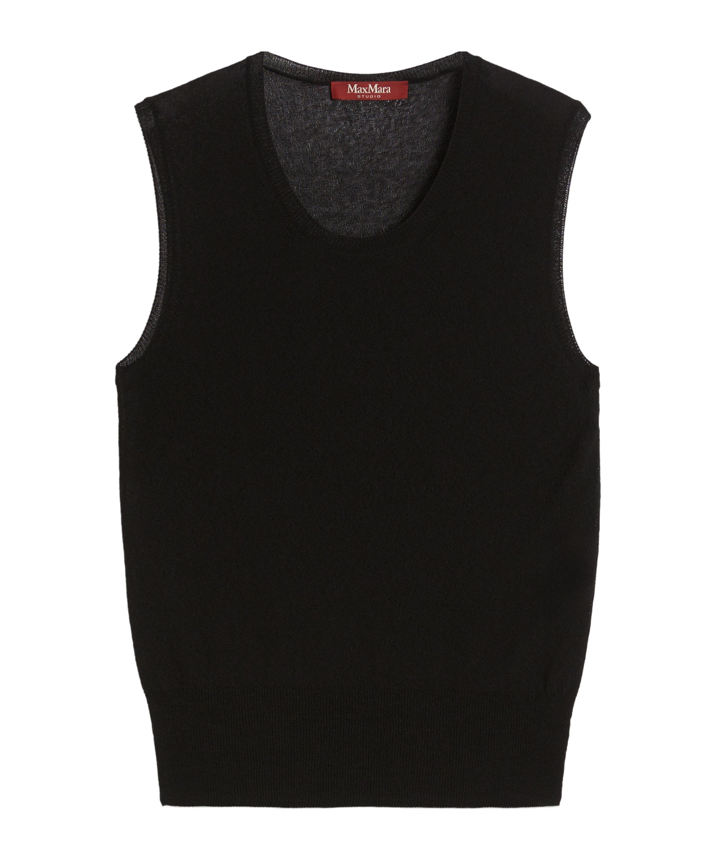 Max Mara Studio Pedone Sleeveless Knitted Top In Black