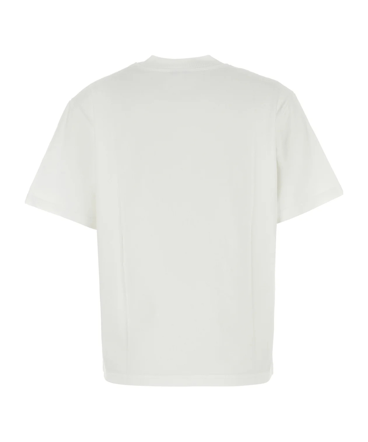 Casablanca Crew Neck Graphic Print Short Sleeves Top In White