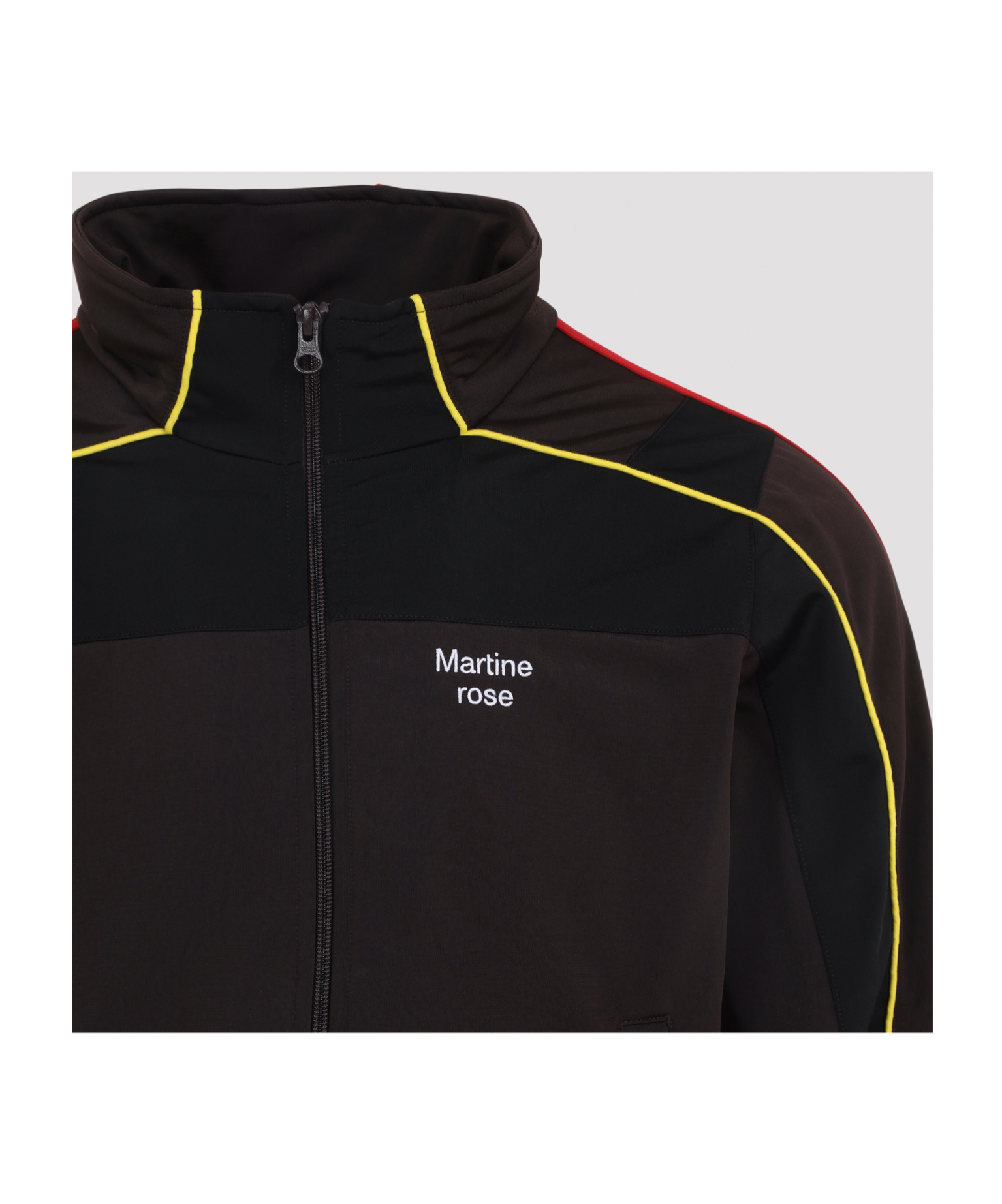 Martine Rose High Collar Track Jacket With Side Pockets In Black