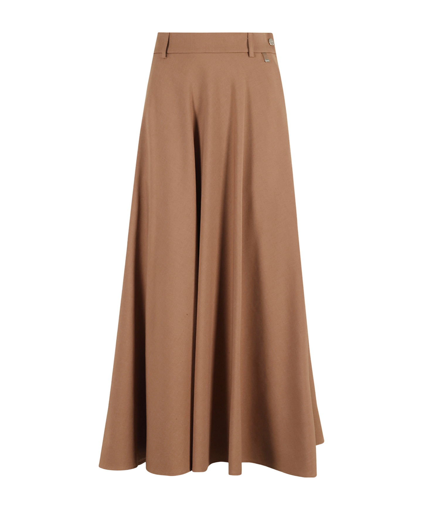 Herno Flared Midi Skirt In Brown