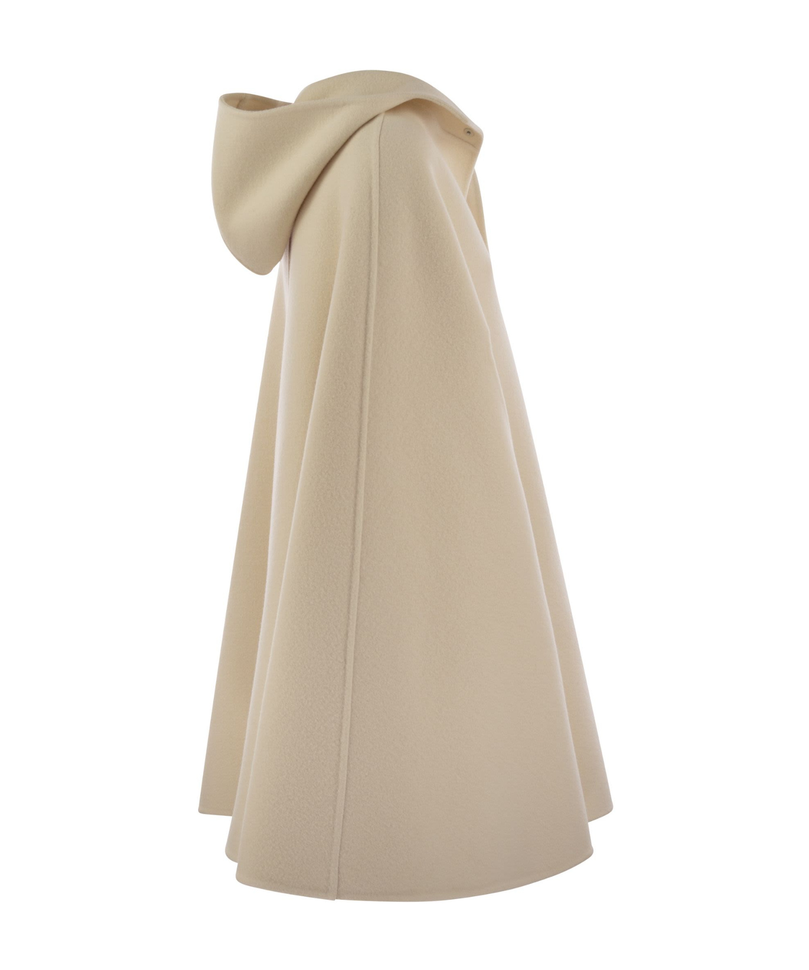 Fabiana Filippi Wool Hoodie In Nude