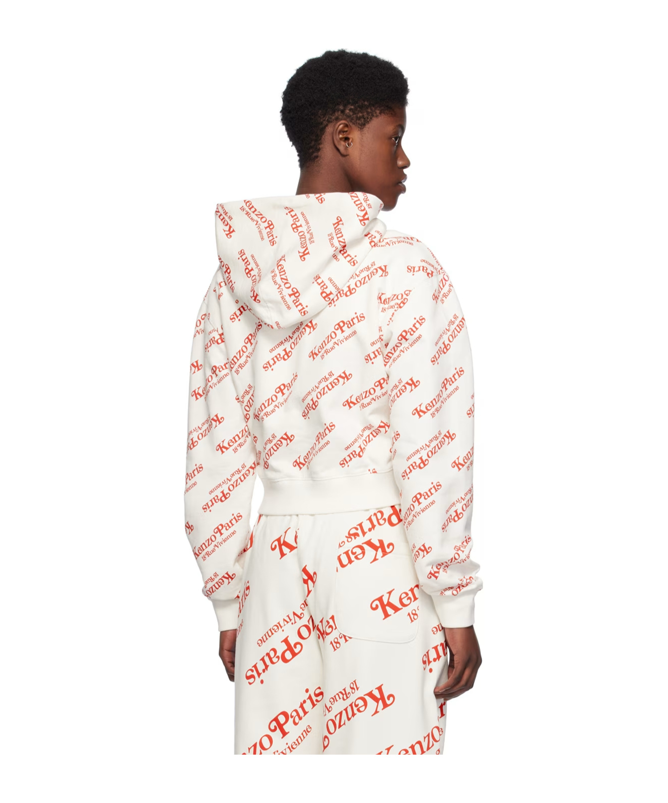 Kenzo Off-white Paris Verdy Edition Hoodie In White