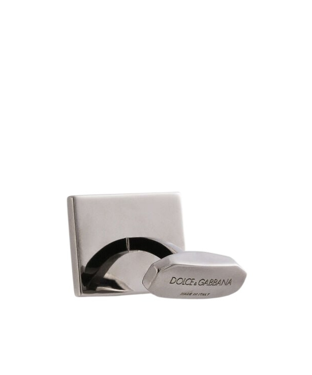 Dolce & Gabbana Enameled Cufflinks With Logo In Black