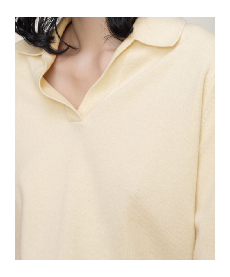Maison Margiela Polo Knit Top In Neutral