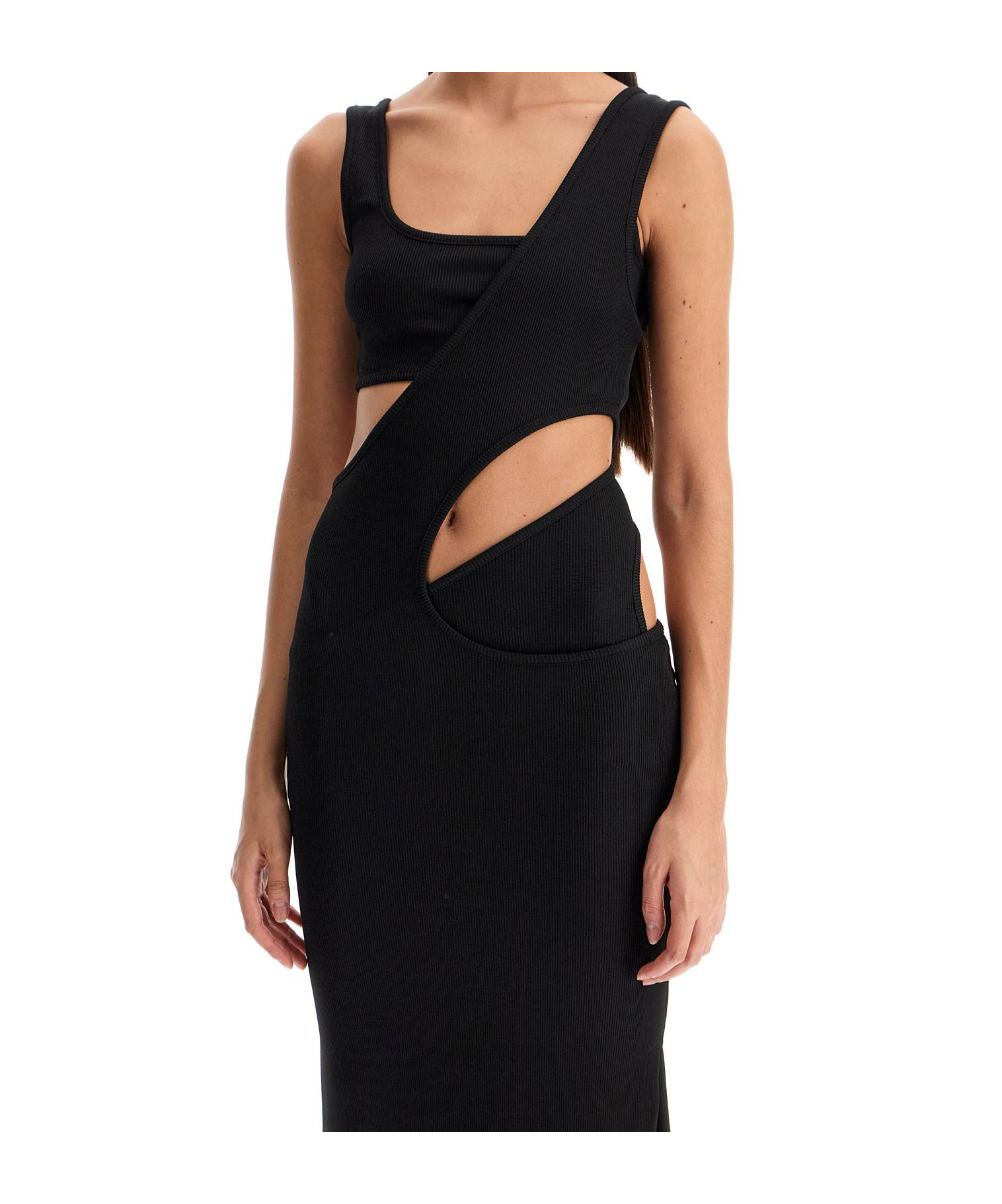 Christopher Esber Long Layered Effect Maxi Dress In Black