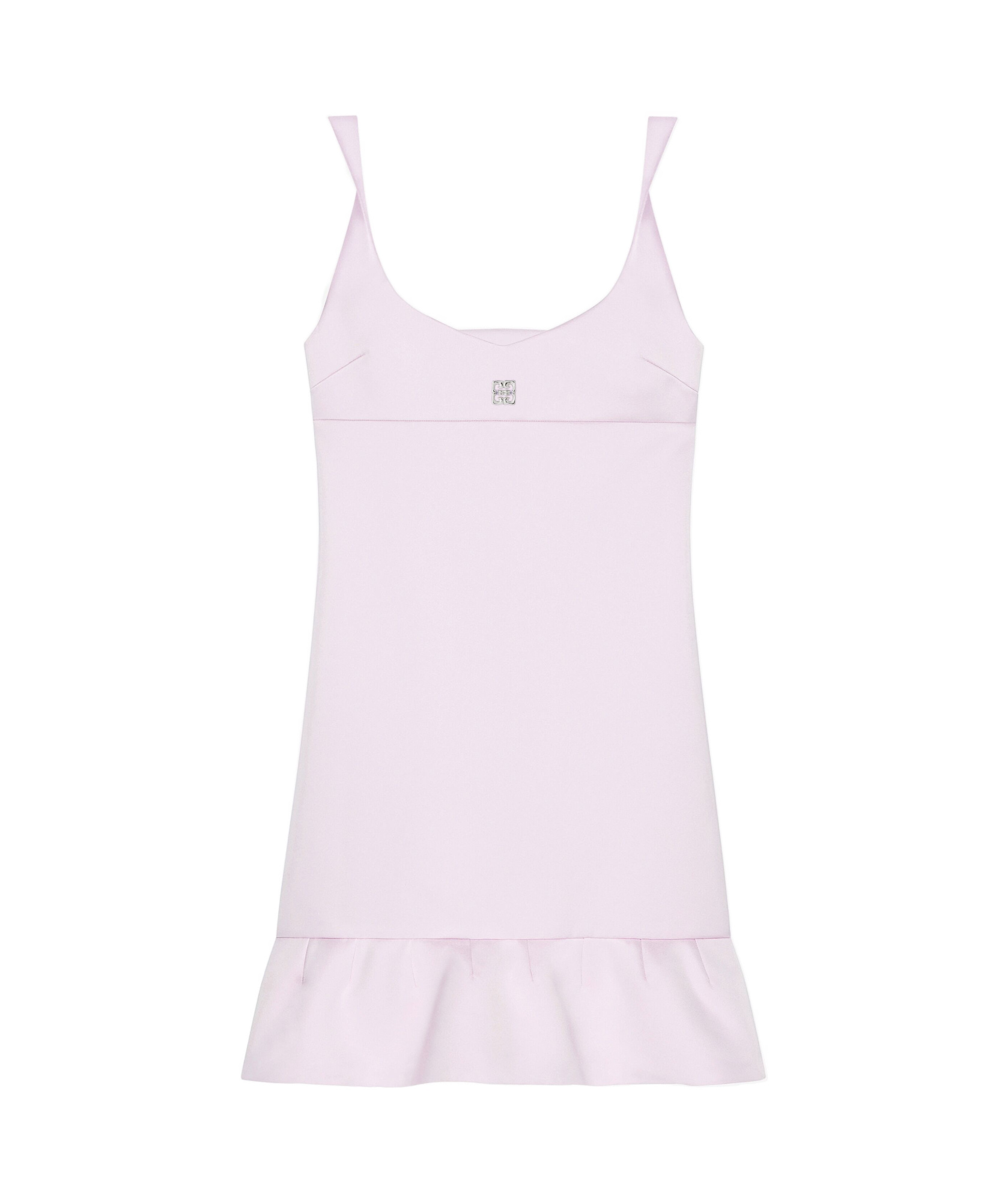 Givenchy Dress In Satin With Twisted Straps And 4g Detail In Pink