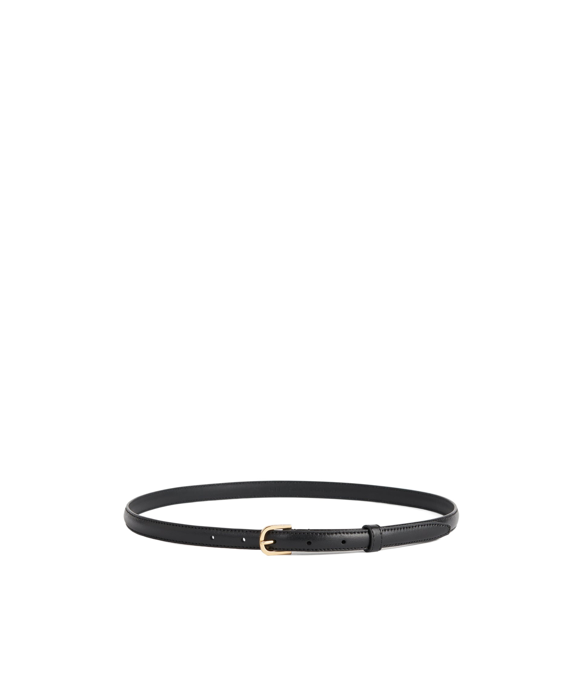 Totême Toteme Leather Thin Belt In Black