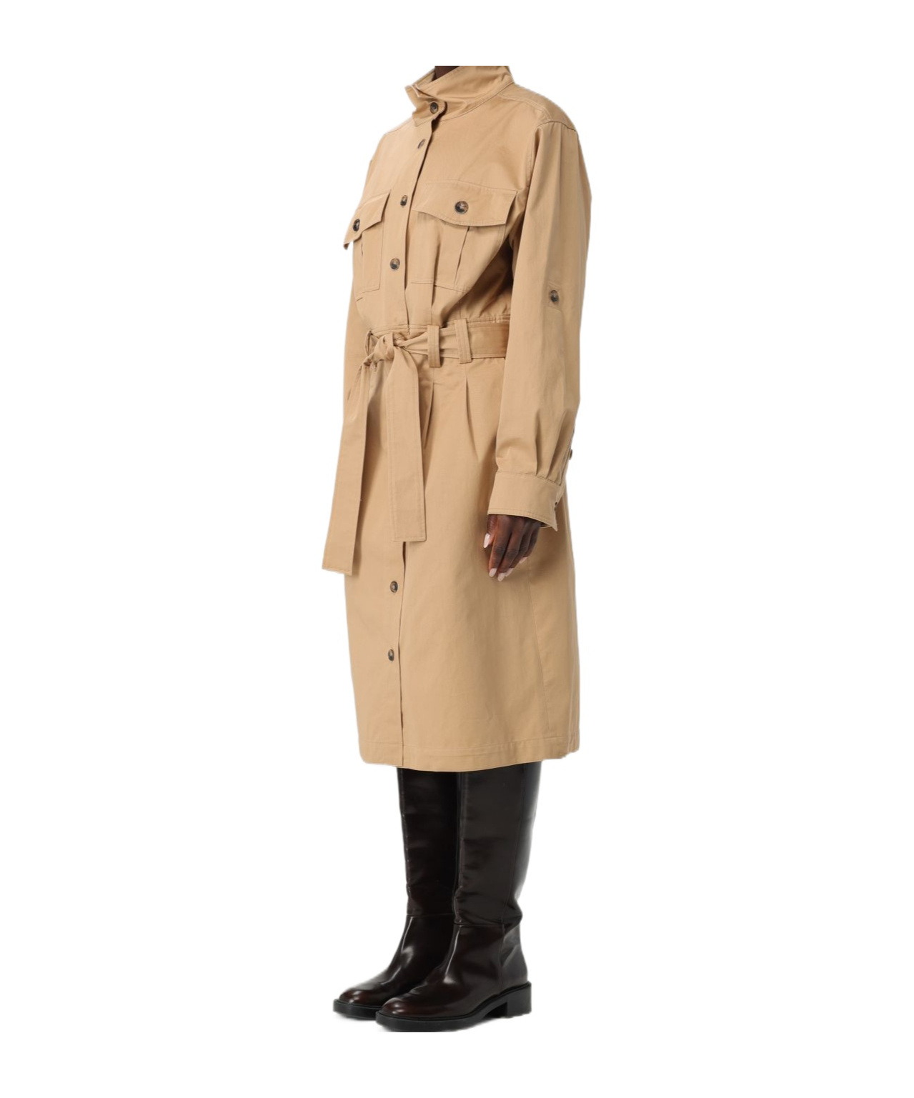 Apc Mireille Midi Dress In Nude