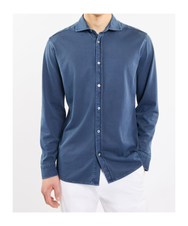 Fay Plain Jersey Regular Shirt In White