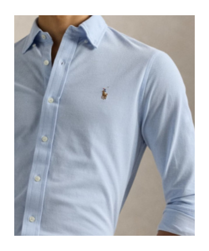 Polo Ralph Lauren Classic Fit Long Sleeve Cotton Oxford Button Down Shirt In Blue