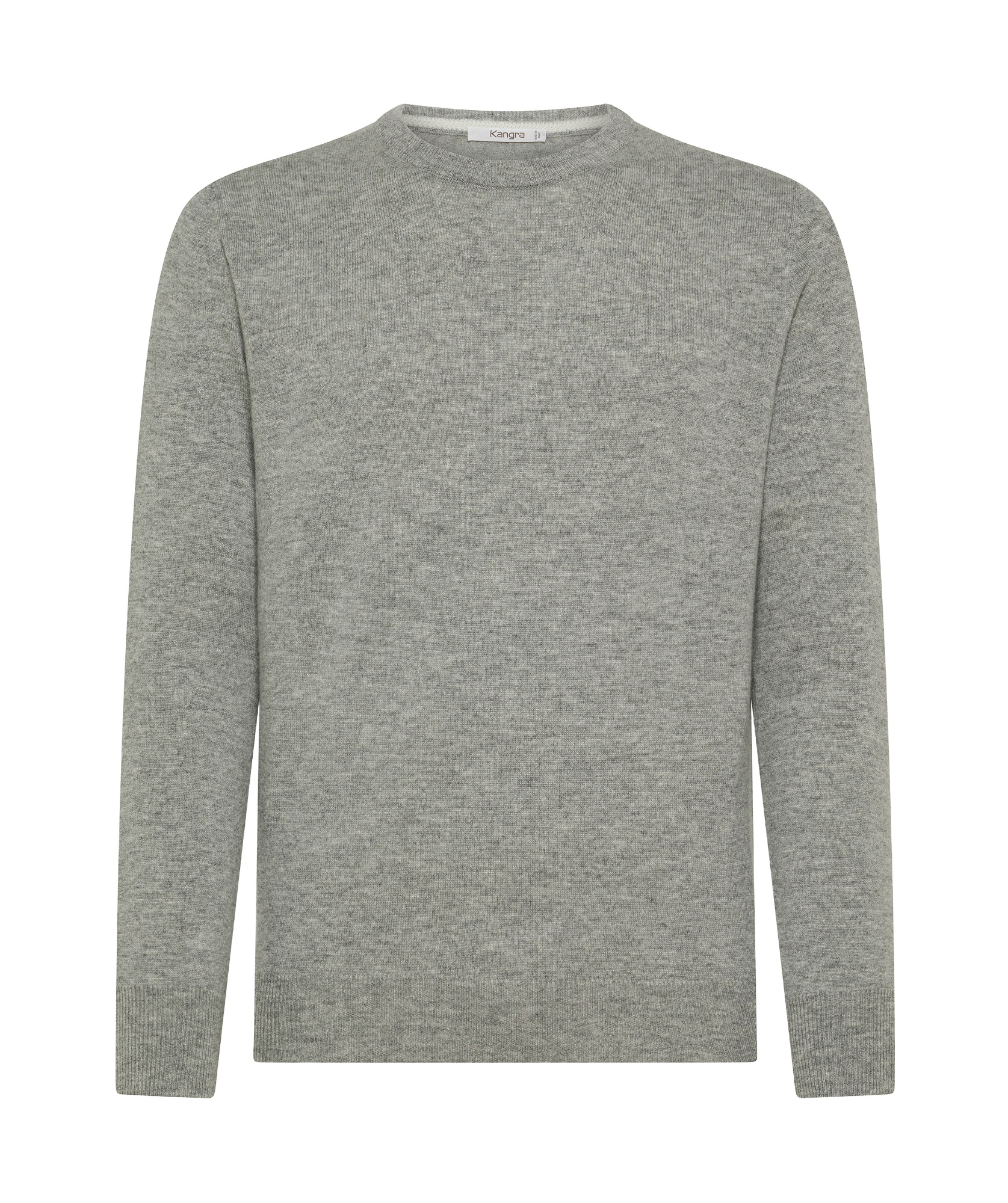 Kangra Cashmere Long-sleeved Knitted Shirt In Gray