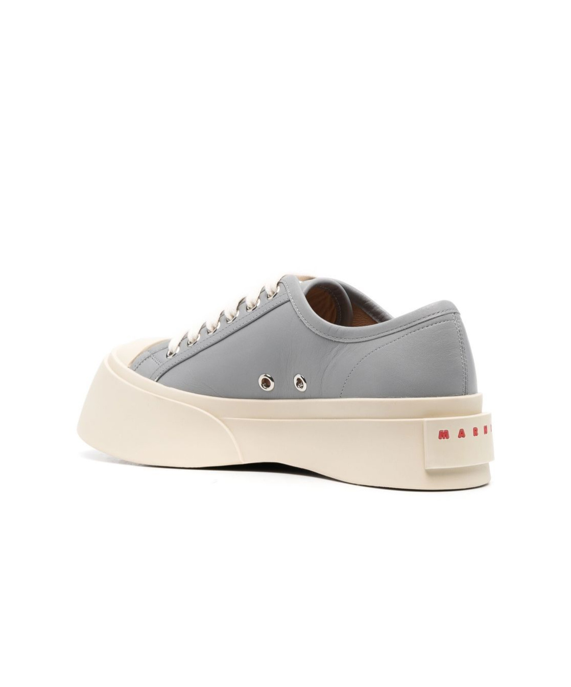 Shop Marni Logo Patch Platform Pablo Sneakers In Nude