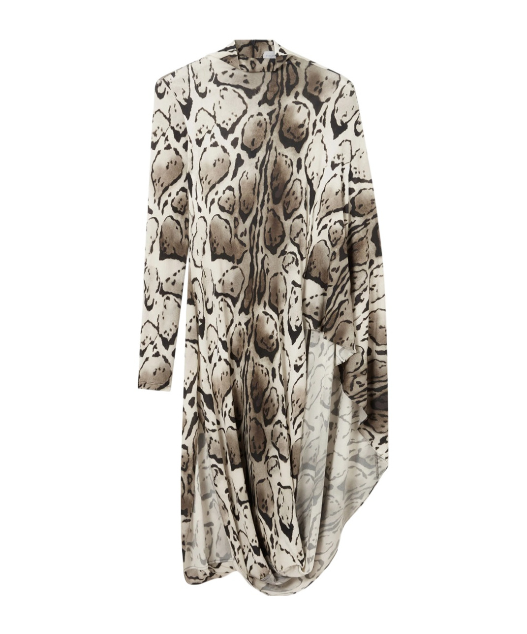 Stella Mccartney Leopard Print Pleated Midi Dress In Animal Print