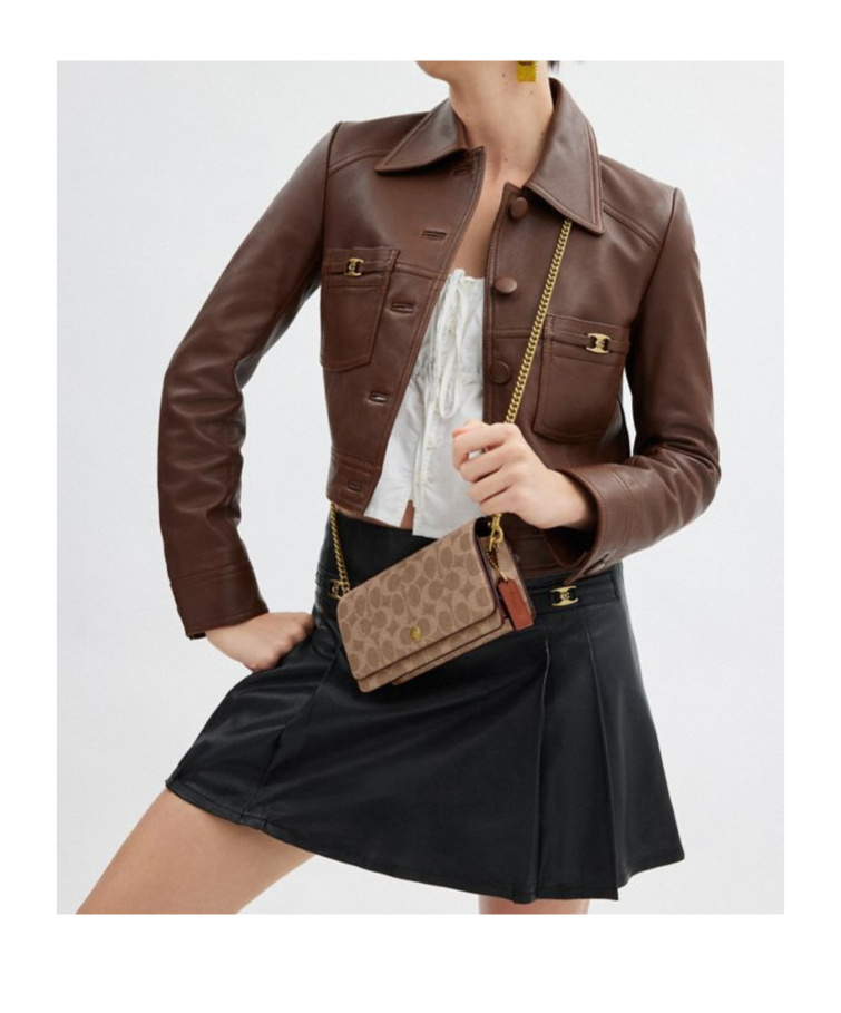 COACH ESSENTIAL LONG WALLET ON A CHAIN IN SIGNATURE CANVAS