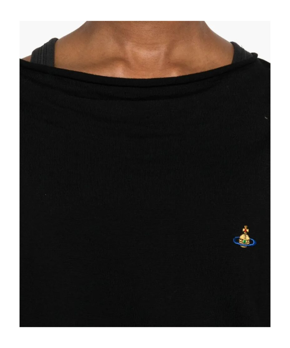 Vivienne Westwood Pamela V-neck Wool Sweater Clothing In Black