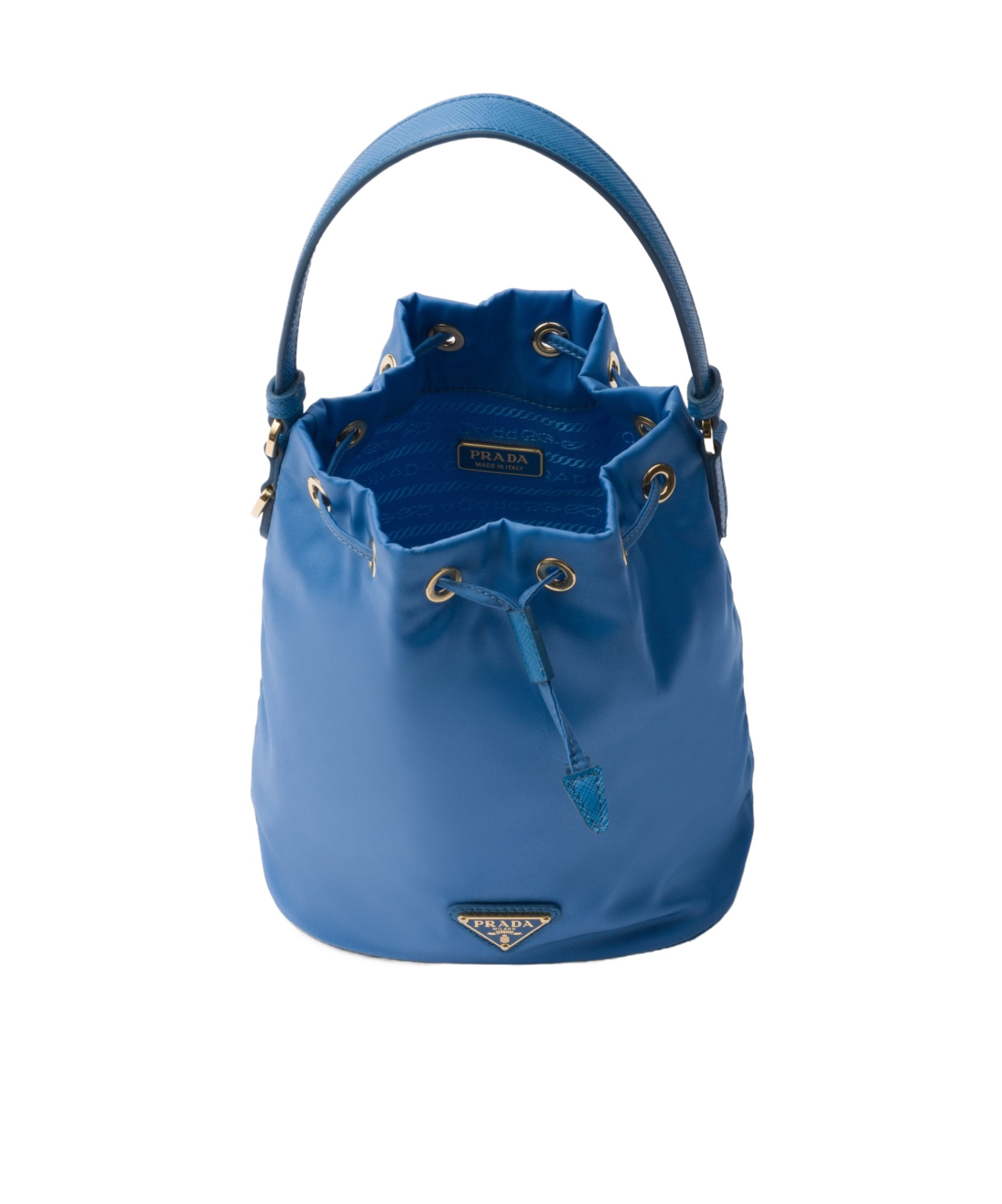 Prada Re-edition 1978 Re-nylon Mini Recycled-polyamide Bucket Bag In Blue