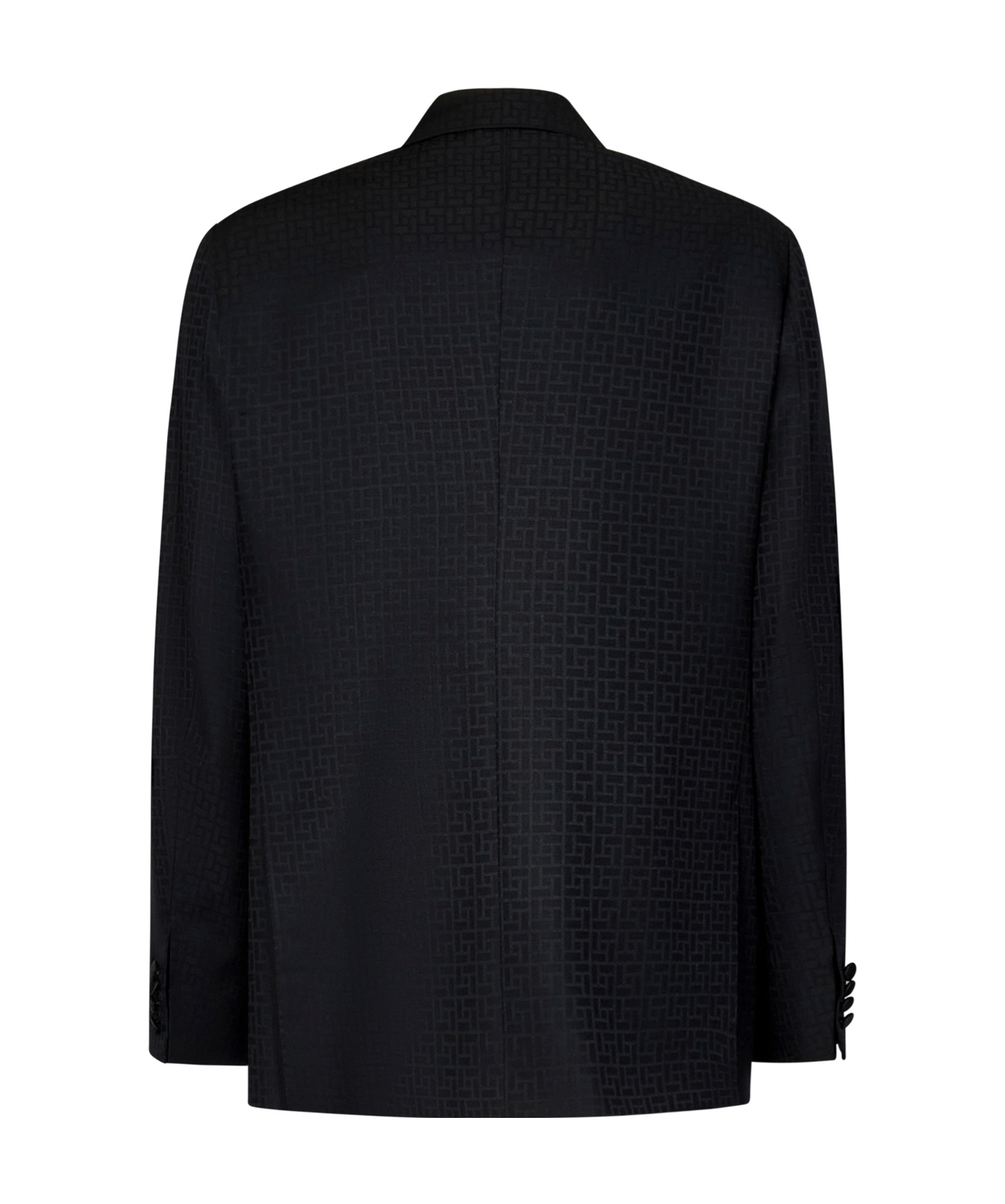 Shop Kiton Geometric-jacquard Double-breasted Blazer In Black