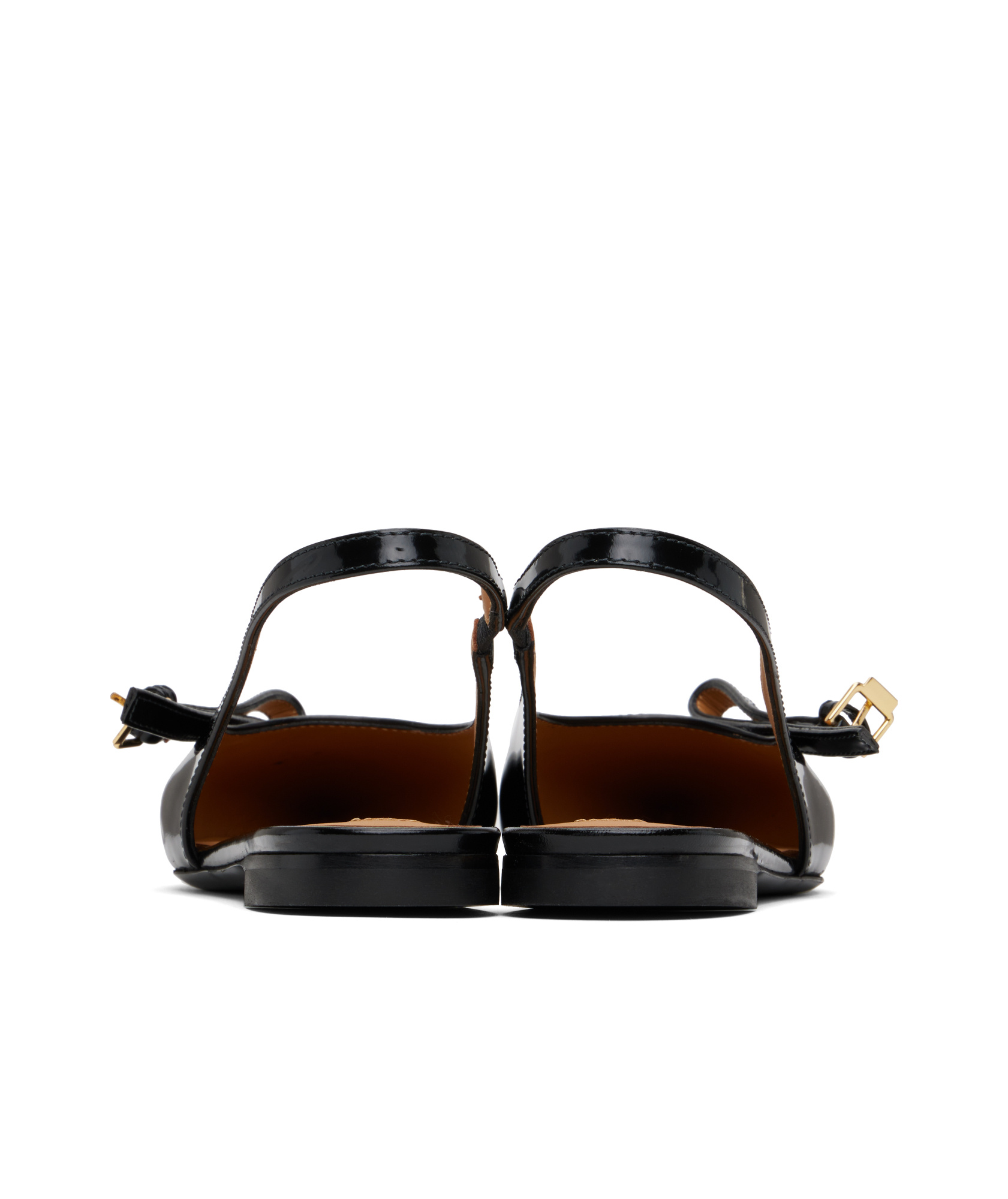 Moschino Pointed Toe Flat Sandals In Black