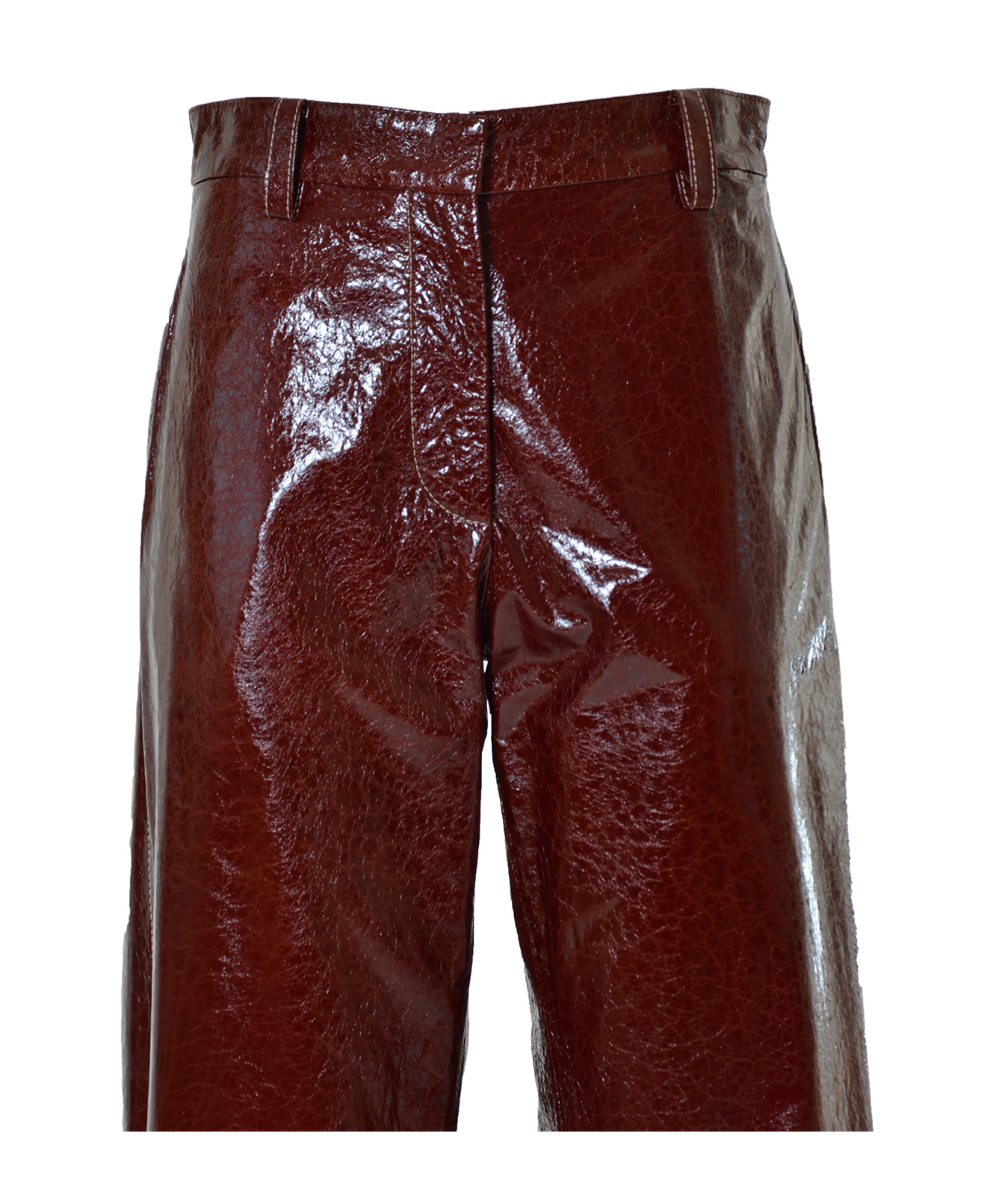 Missoni High-shine Finish Trousers In Brown