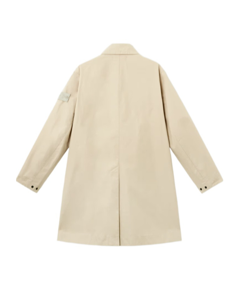 Stone Island Trench Coat With Natural Weather Barrier In Nude