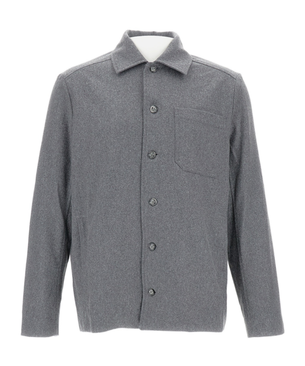 Apc Wool Blend Shirt In Gray