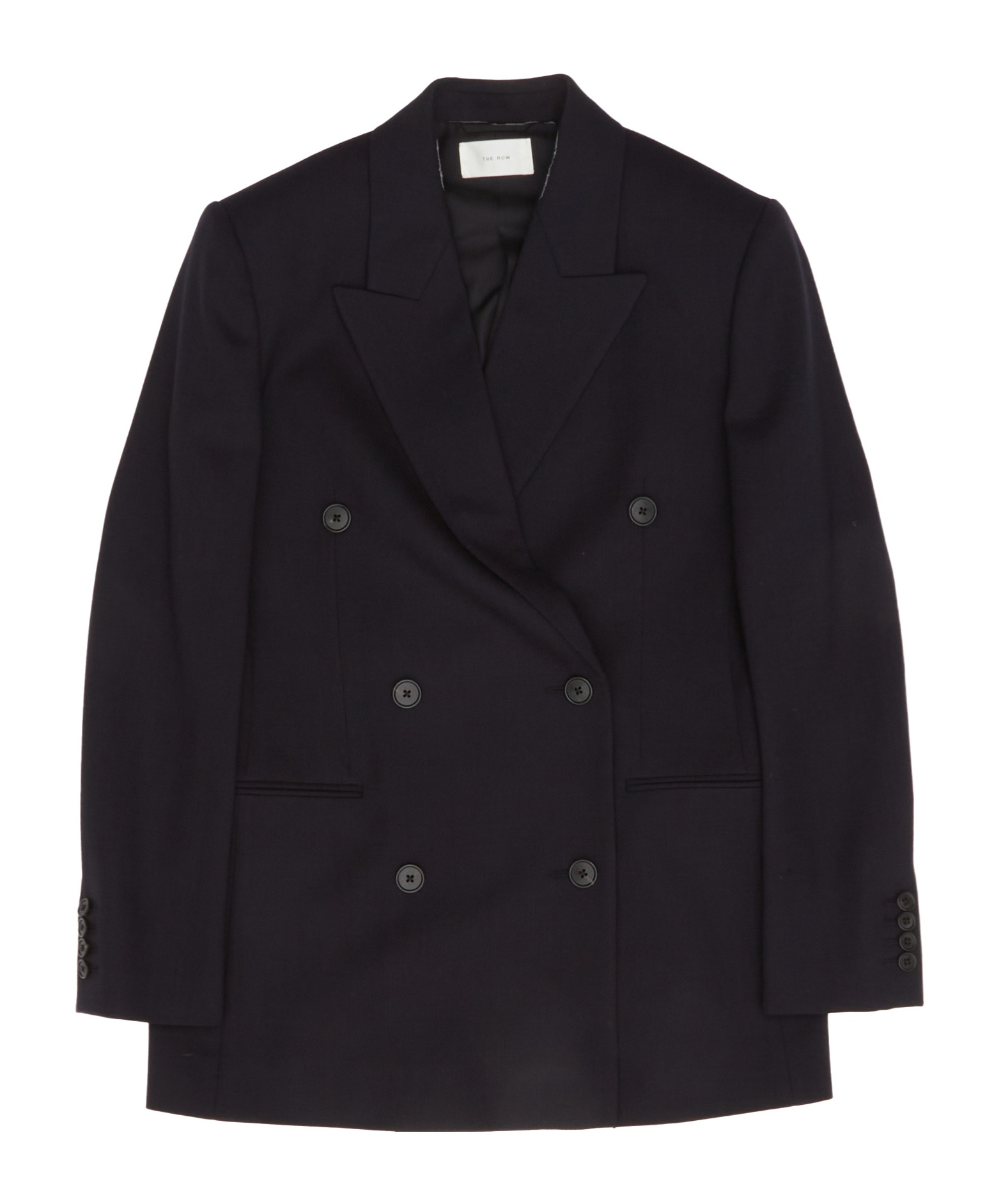 The Row Double-breasted Blazer In Black