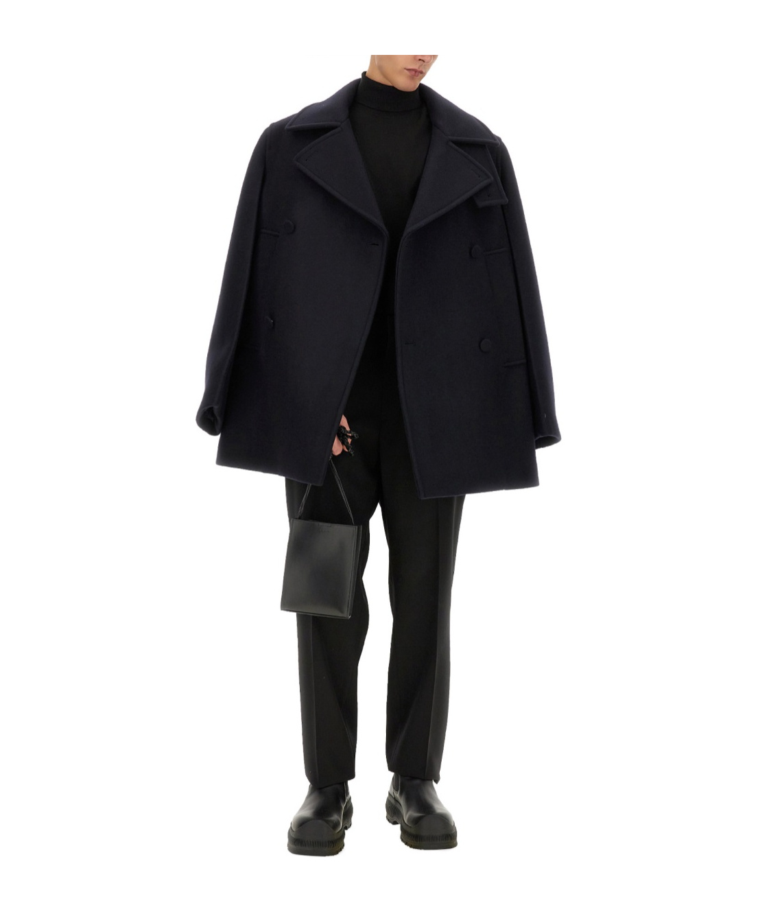 Jil Sander "caban" Jacket In Black