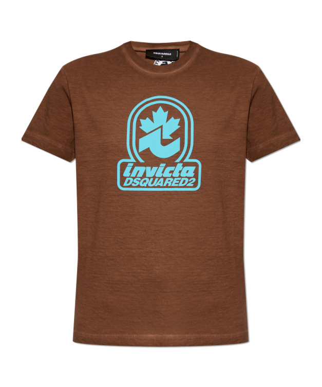 Dsquared2 Printed T-shirt In Brown