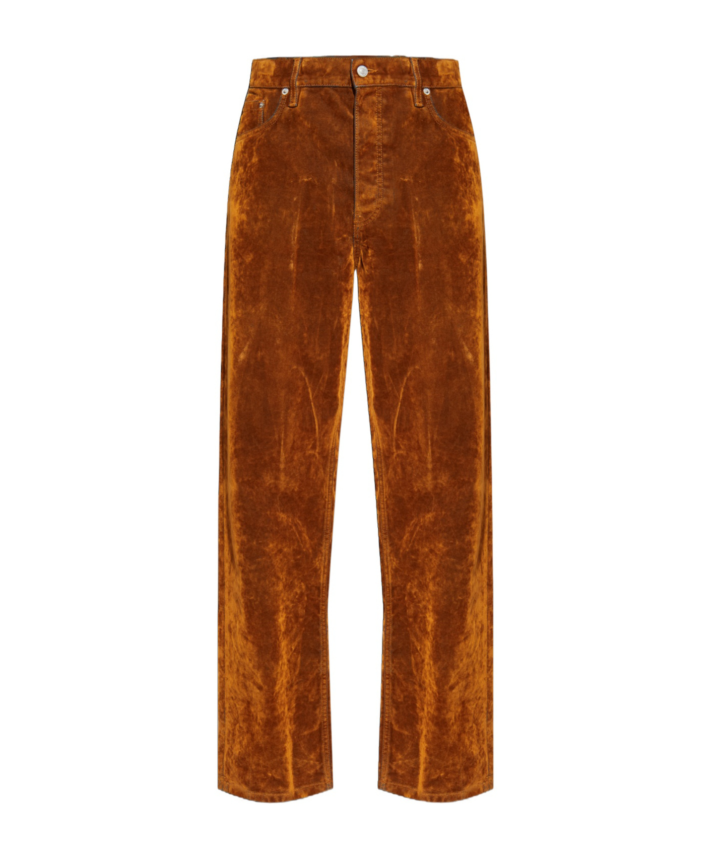 Dries Van Noten Belt Loop Casual Pants In Brown