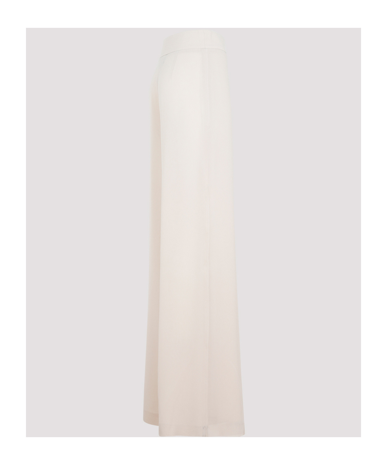 Shop Akris Side-slit Layered Silk Trousers In White