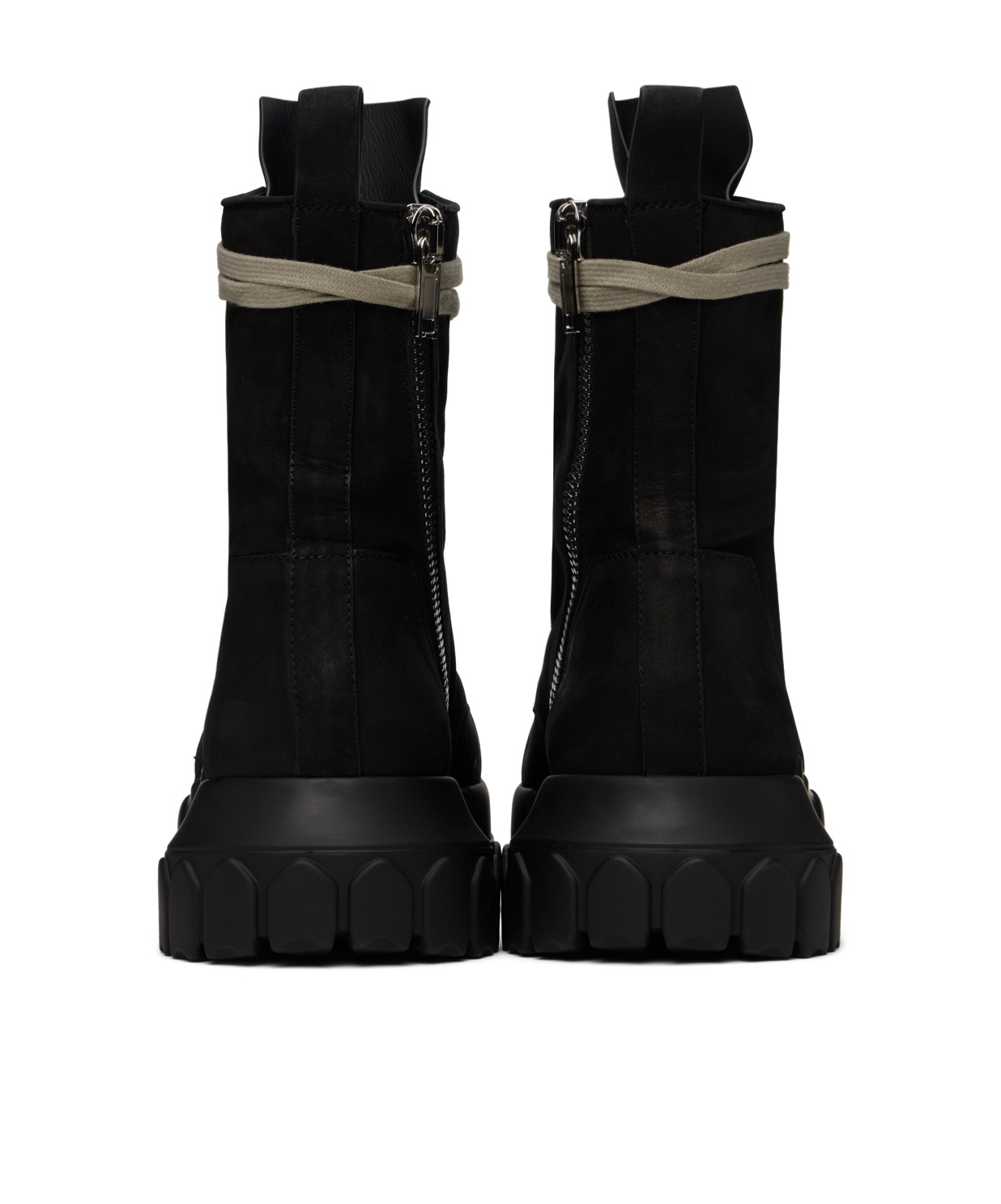 Rick Owens Lacing Short Boots In Black