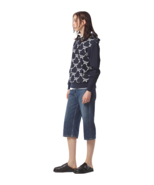 Mcm Cotton Sweatshirt Hood Graphic Print In Black