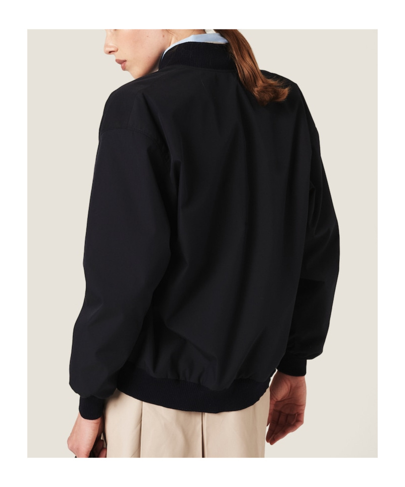Miu Miu Bomberjacke Mit Logo-patches In Black