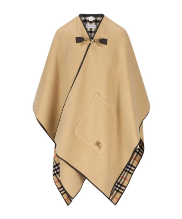Burberry Patch Pocket Shawl In Neutral