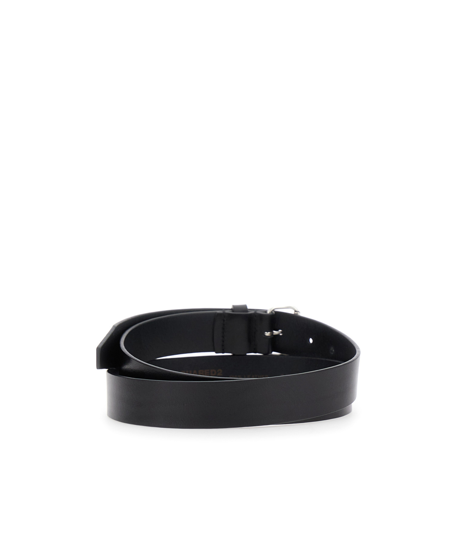 Dsquared2 D2 X Magliano Black Belt With Front Buckle Closure In Leather Man In Black