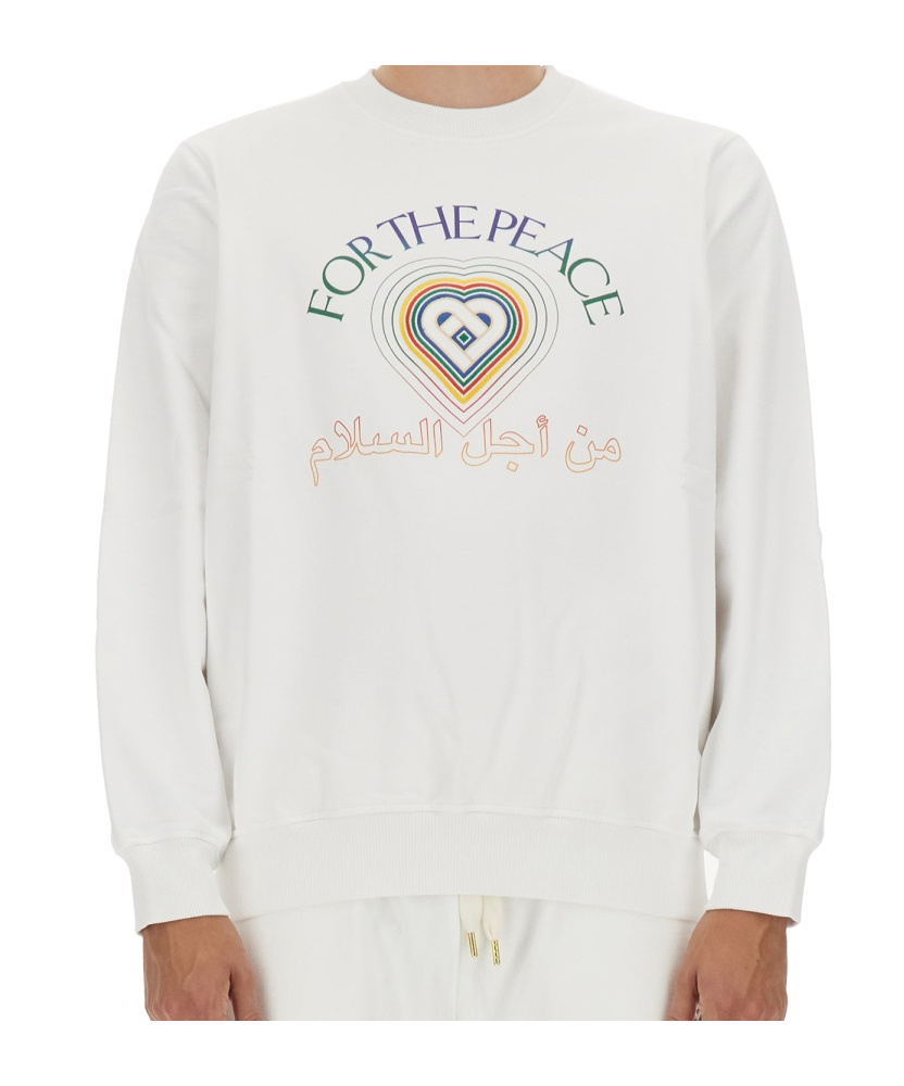 Casablanca Sweatshirt With Logo In White