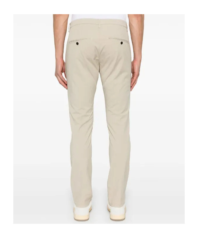 Dondup Pressed-crease Slim-fit Trousers In Nude
