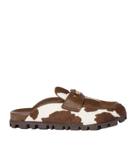 Miu Miu Printed Leather Mule